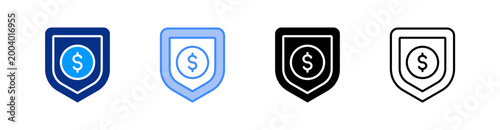 Foto Insured Multiple Style Icon Set Vector
