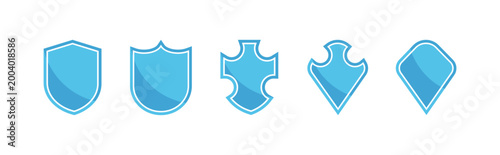 Free Download Police badge icon vector graphic clipart and line art style set. add glyph icon. Police badge icon clipart symbol isolated on white background.  - GFXLoad