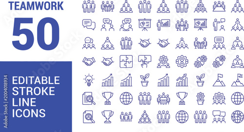 Foto Teamwork icon set