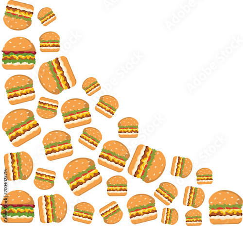 Hamburger Food Corner Illustration