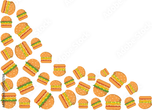 Hamburger Food Corner Illustration