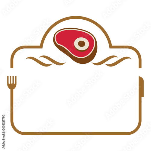 Beef grill logo template