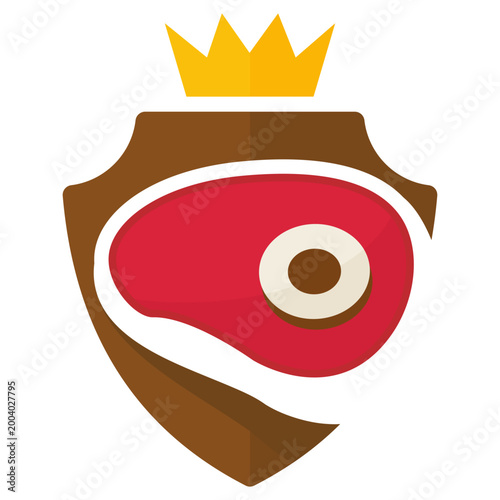 Beef grill logo template