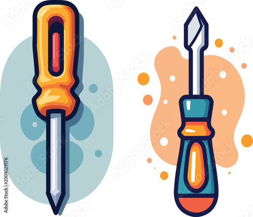 Set cacciaviti illustrazione vettoriale utensili