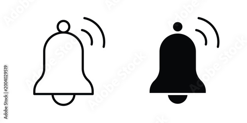 Reminder icon vector editable stroke. logo symbol illustration.