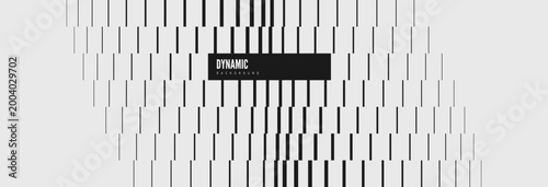 Striped linear pattern. Dynamic structure with slanted lines of varying thickness (thin and thick stripes). Transition effect. Geometric background. Illustration for presentation or digital design.