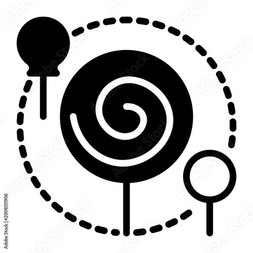 lollipop icon, glyph icon style