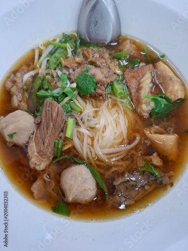 The deliciousness of beef noodle soup lies in its rich broth and tender beef.