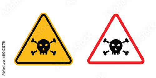 Toxic sign vector editable stroke. logo symbol illustration.