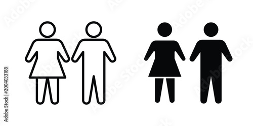 Toilet icon vector editable stroke. logo symbol illustration.