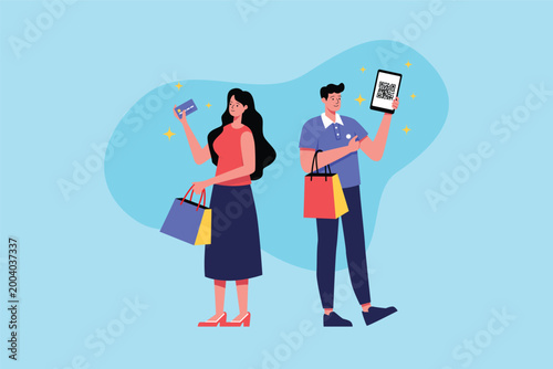 Online Shopping Payment Illustration