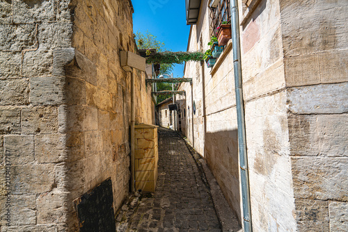 Vászonkép The scenic views of the Houses in Old Antep (Eski Antep Evleri) have leaned to e