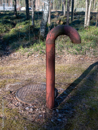 wastewater facilities ventilation pipe outdoors