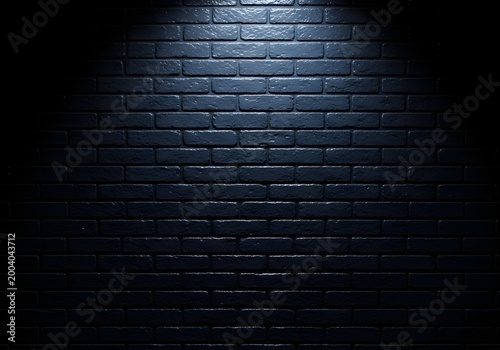 Dark Blue Textured Brickwork Backdrop with Soft Gradient Light