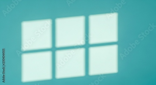 White squares on teal background grid