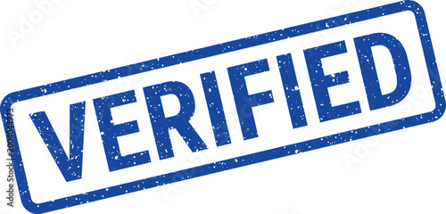 Photography Blue Verified grunge rubber stamp for official authentication and data integrity