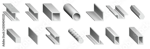 Photos Rolled steel metal stainless profiles iron bars