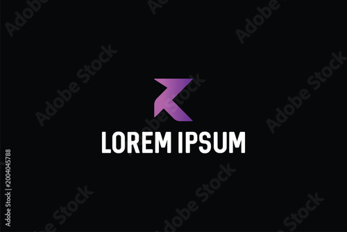 Letter R vector image monogram logo template