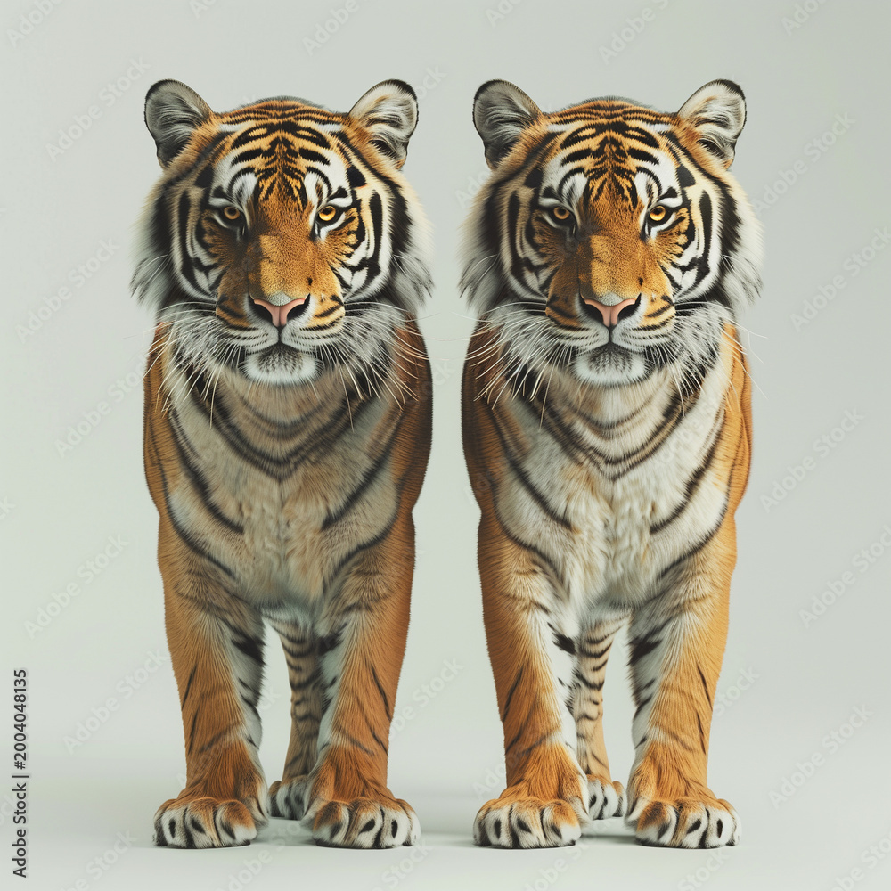 Fototapeta premium dos tigres