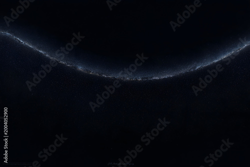 Panoramic view of the Milky Way galaxy, a bright, curved band of stars shimmering against the dark expanse of deep space, showcasing cosmic beauty.