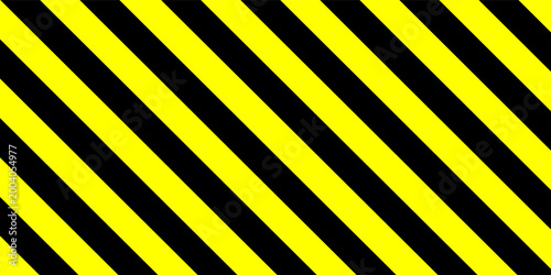 Tableau sur toile yellow and black zebra warning stripes.eps 10