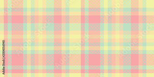 Jersey pattern seamless background, pillow textile tartan fabric. Scenery vector texture check plaid in light and red colors.