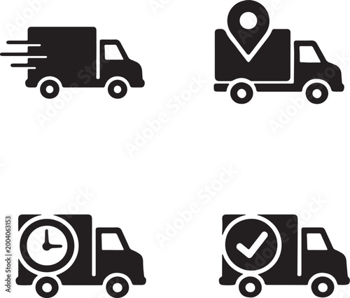 Delivery Icons Pack | Shipping & Logistics Vector Icons | Courier UI UX Icon Set