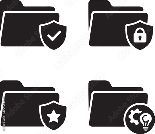 Folder Icons Pack | File Folder Vector Icons | UI UX Storage & Directory Icons
