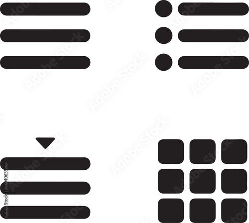 Menu Icons Pack | Navigation UI Icons | Interface Vector Icon Set