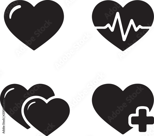 Heart Icon Pack | Love & Favorite Icons | Like Symbol Vector Set