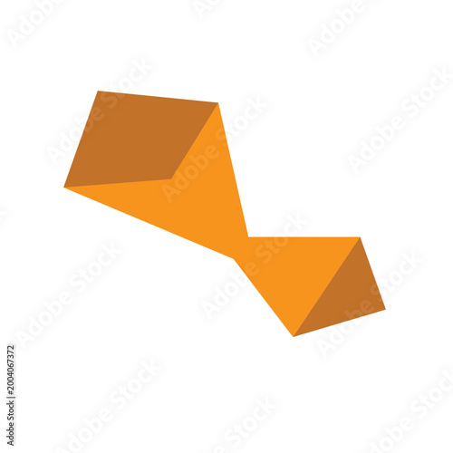 Abstract Orange Geometric Vector Icon