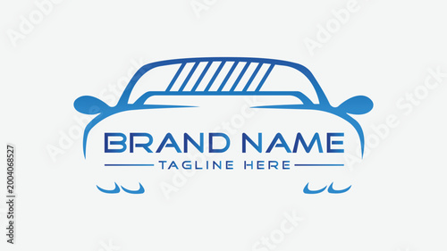 Car Front View Logo – Automotive Brand Identity Design