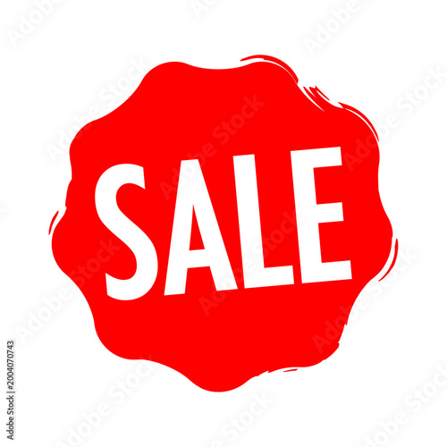 Text Sale on red icon