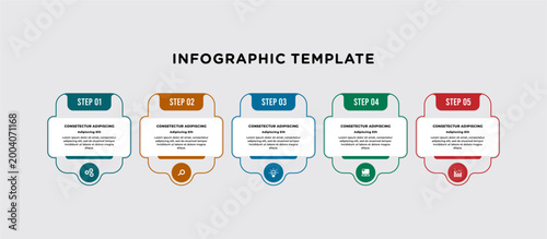 step timeline Infographic business template design