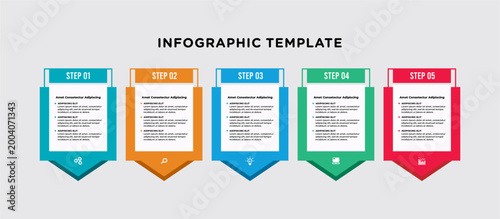step timeline Infographic business template design