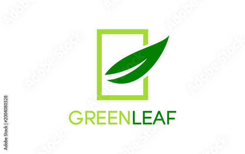 Simple logo shows a leaf inside a green frame. Green color evokes nature and freshness. Suitable for eco-friendly or sustainable brands. Clean design appeals to modern audiences