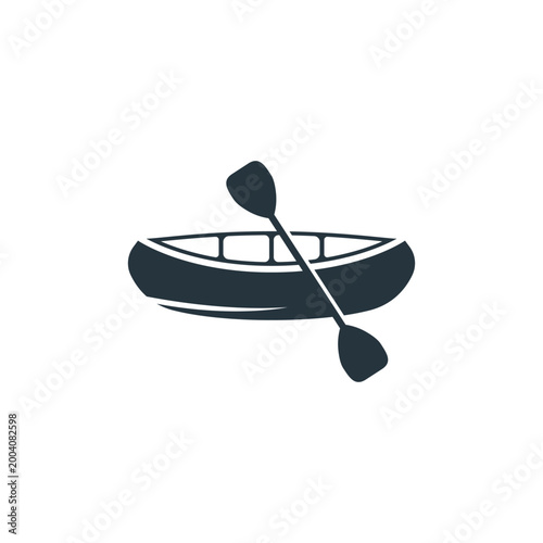 Simple Canoe Silhouette Design