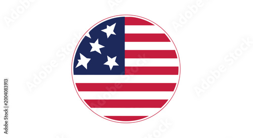 Free Download Circular american flag icon with stars and stripes - GFXLoad