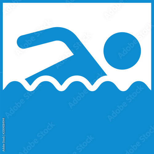 Swimming pool icon isolated on transparent background. Lido, Pool, Piscina sign Suitable for website design, app, logo, template, ui ux. Swimming bath symbol vector or png