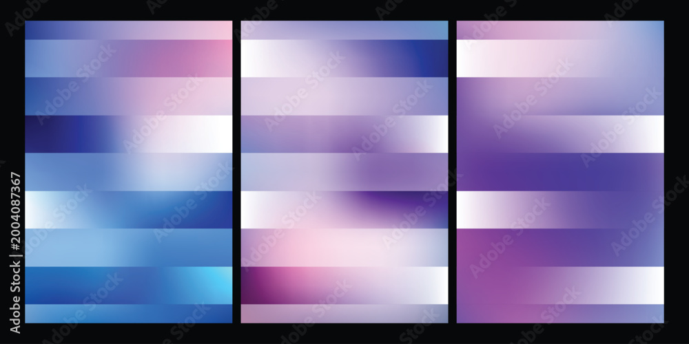 Fototapeta premium Collection of modern abstract backgrounds featuring smooth blurred gradients and soft color transitions. Minimal and vibrant design ideal for wallpapers, web design, presentations, social media, and c