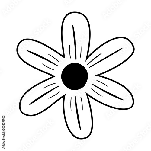 Daisy flowers icon vector. Daisy Illustration sign. Chamomile symbol. flowers logo.
