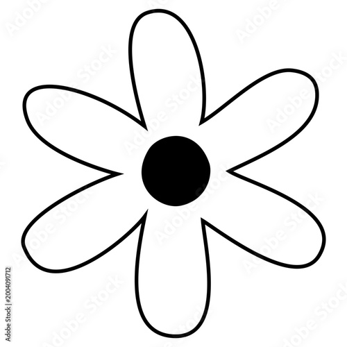 Daisy flowers icon vector. Daisy Illustration sign. Chamomile symbol. flowers logo.