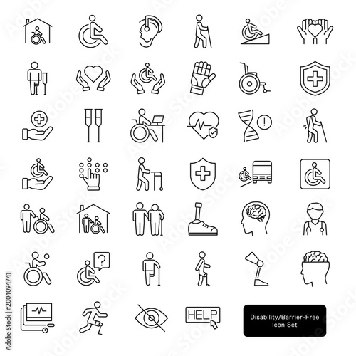 障がい・バリアフリーアイコンセット