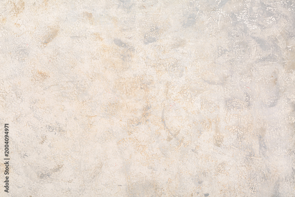 Fototapeta premium Light beige gray textured plaster wall background with subtle brush strokes and neutral abstract surface for design backdrop