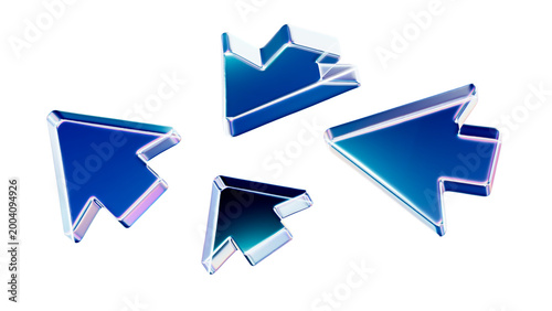 Bild auf Leinwand Blue arrow set