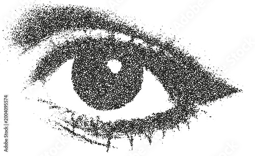 Dual Eye Sketch – Grainy Illustration