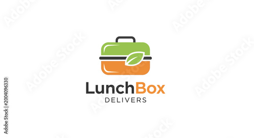Cuadro en lienzo Lunch box with green lid.