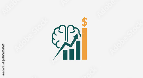Free Download Brain with graph and dollar sign. - GFXLoad