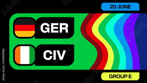 Germany vs Ivory Coast Football 2026 Match Announcement Presentation for Dynamic Group Stage Tournament