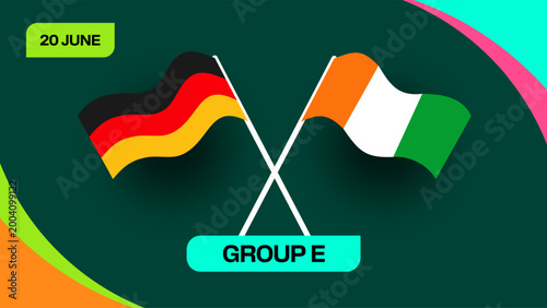 Germany vs Ivory Coast Football 2026 Tournament Group E Match Announcement Presentation on 20 June